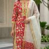handblock print with kota doria dupatta (click here for more options)