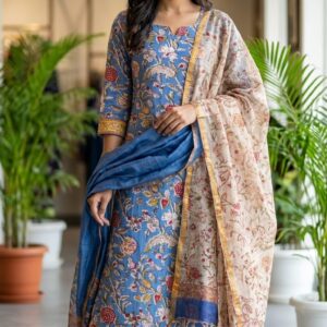 handblock print with kota doria dupatta (click here for more options)