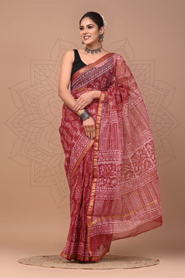 handblock print kota sarees (black) handblock print kota sarees (black)