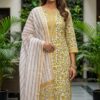 handblock print with kota doria dupatta (click here for more options)