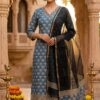 handblock print with kota doria dupatta (click here for more options)