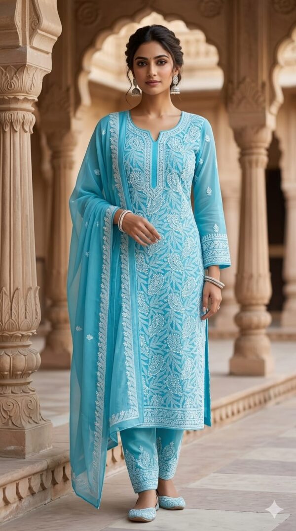 lucknowi dress material (click here for more options)