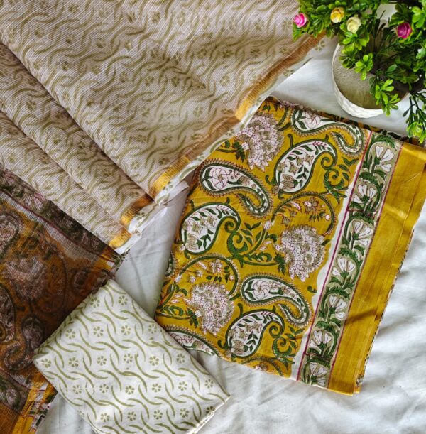 handblock print with kota doria dupatta (click here for more options)