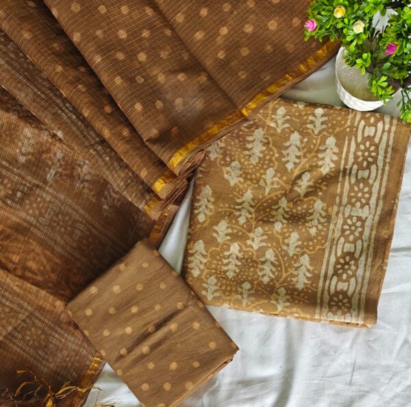 handblock print with kota doria dupatta (click here for more options)