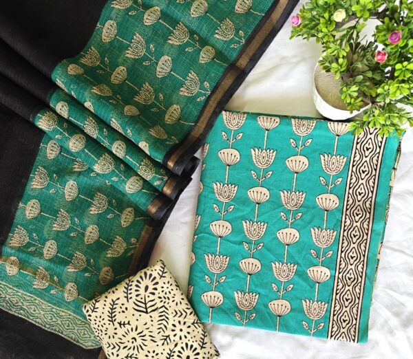 handblock print with kota doria dupatta (click here for more options)