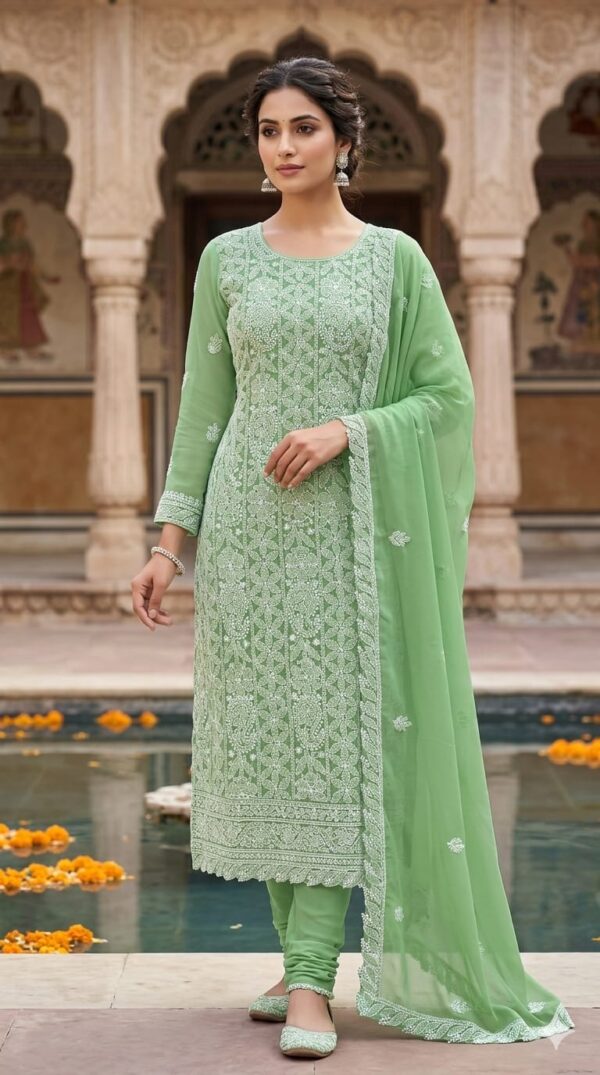 lucknowi dress material (click here for more options)