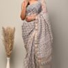 mul cotton handblock printed saree
