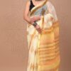 mul cotton handblock printed saree