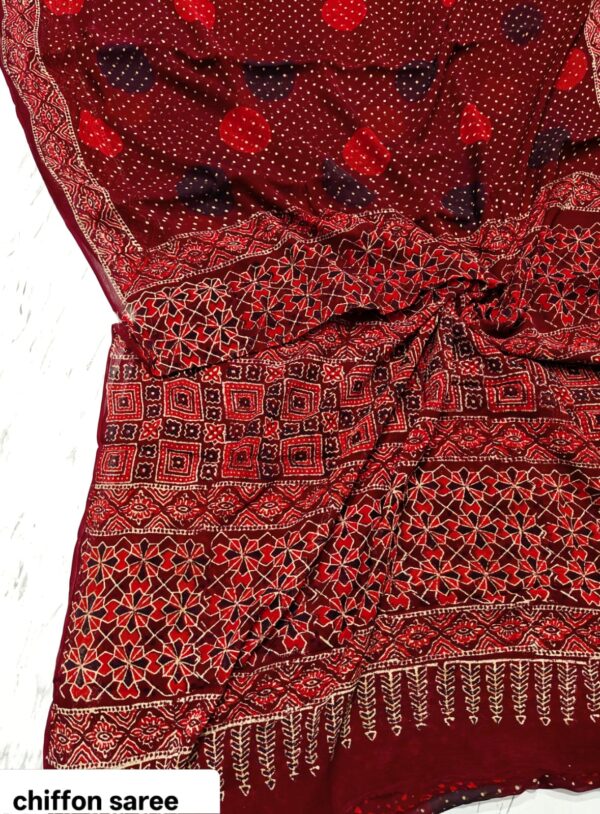 handblock print chiffon sarees handblock print chiffon sarees