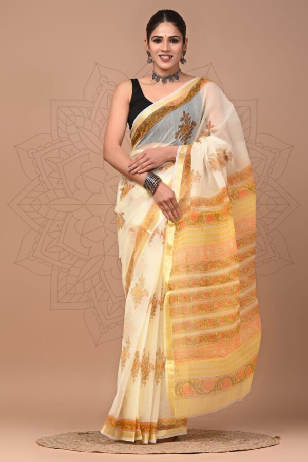 mul cotton handblock printed saree mul cotton handblock printed saree