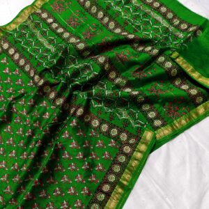 HOME handblock print silk sarees