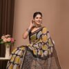 mul cotton handblock printed saree