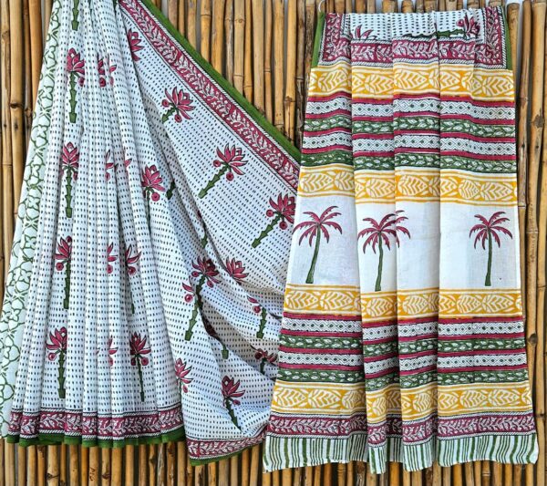handblock print mul cotton sarees handblock print mul cotton sarees