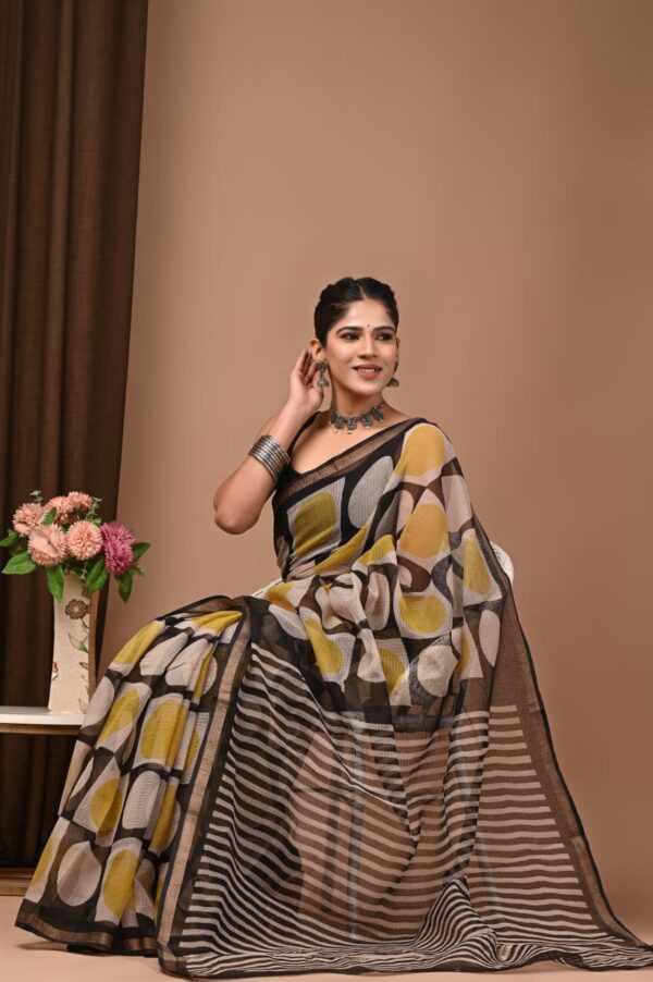 mul cotton handblock printed saree mul cotton handblock printed saree