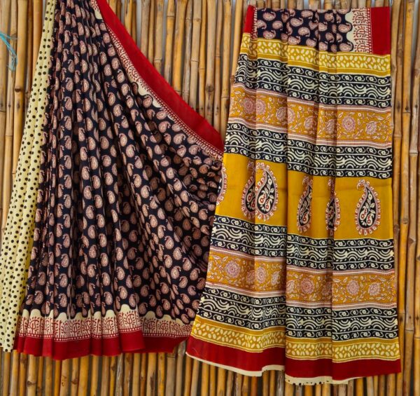 handblock print mul cotton sarees handblock print mul cotton sarees