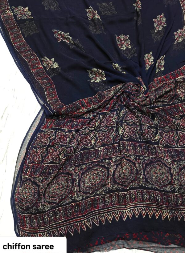 handblock print chiffon sarees handblock print chiffon sarees