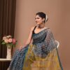 mul cotton handblock printed saree