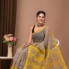 mul cotton handblock printed saree