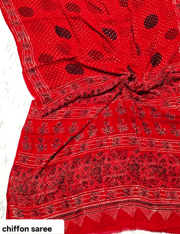 handblock print chiffon sarees handblock print chiffon sarees