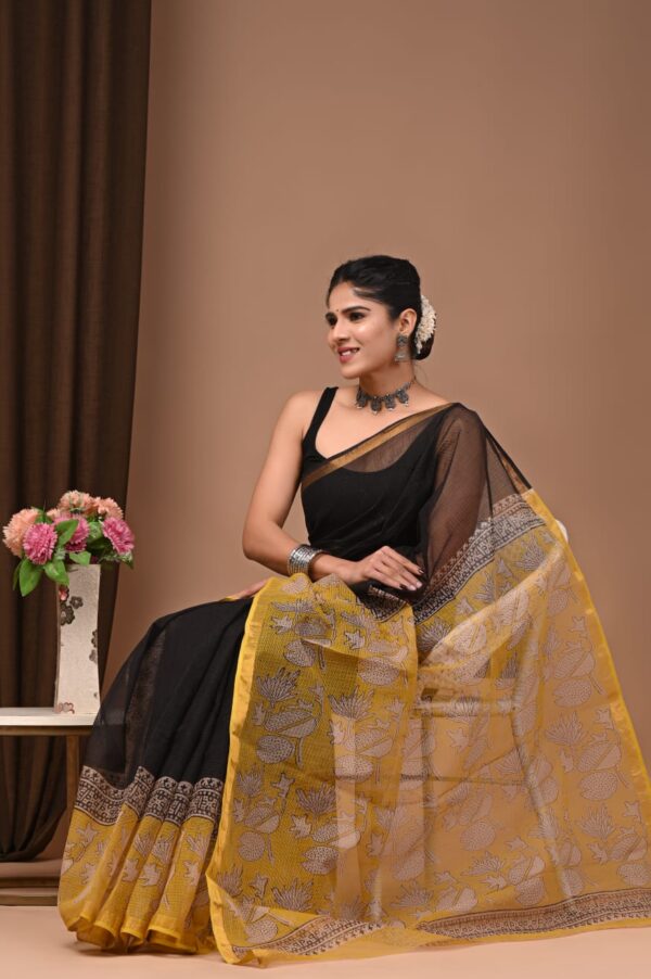mul cotton handblock printed saree mul cotton handblock printed saree