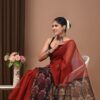 mul cotton handblock printed saree