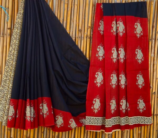 handblock print mul cotton sarees handblock print mul cotton sarees