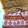 handblock print chiffon sarees