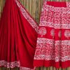 handblock print mul cotton sarees