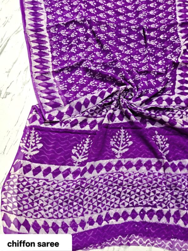 handblock print chiffon sarees handblock print chiffon sarees