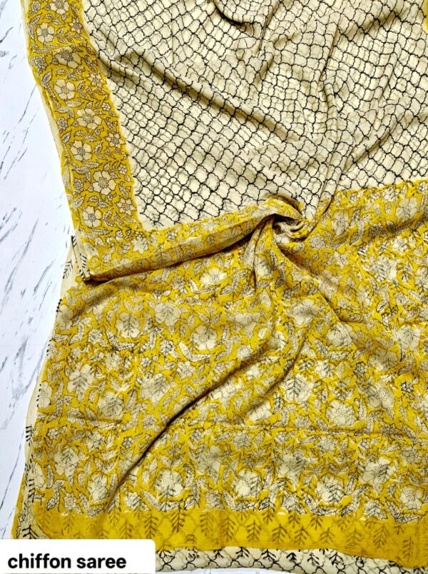 handblock print chiffon sarees handblock print chiffon sarees