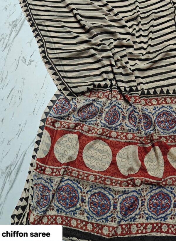 handblock print chiffon sarees handblock print chiffon sarees