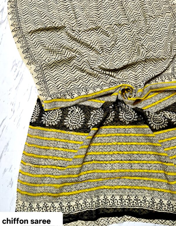 handblock print chiffon sarees handblock print chiffon sarees