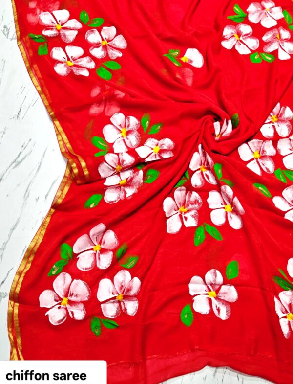 handblock print chiffon sarees handblock print chiffon sarees