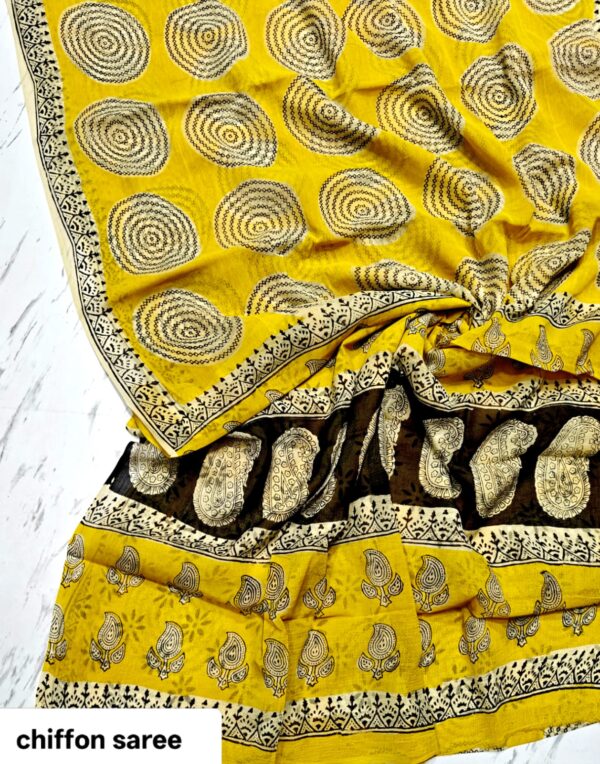 handblock print chiffon sarees handblock print chiffon sarees