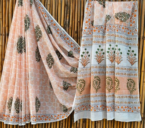 handblock print mul cotton sarees handblock print mul cotton sarees