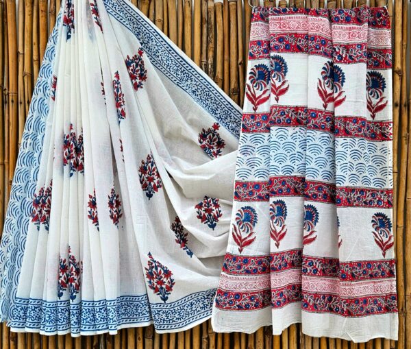 handblock print mul cotton sarees handblock print mul cotton sarees