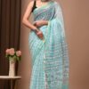 mul cotton handblock printed saree