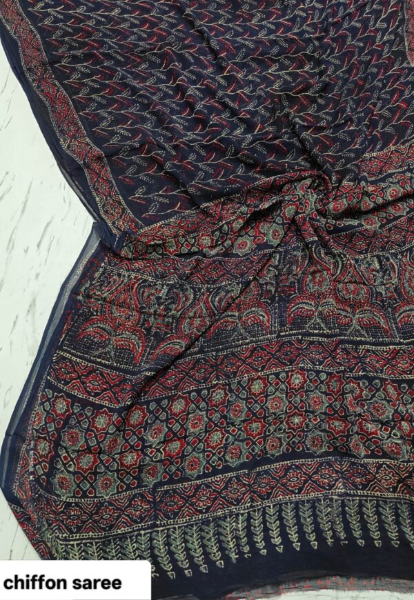 handblock print chiffon sarees handblock print chiffon sarees