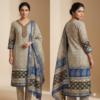 handblock print chanderi silk (black with )
