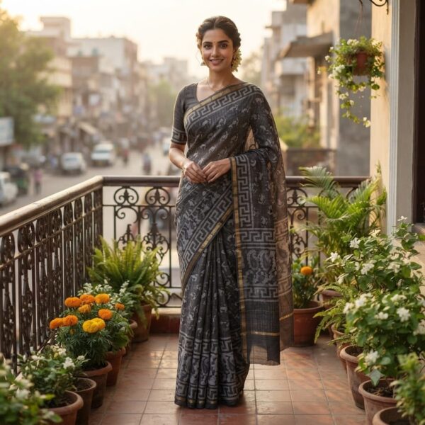 handblock print silk sarees (red option 2) handblock print silk sarees (red option 2)