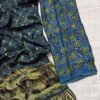 handblock print modal (green with golden)