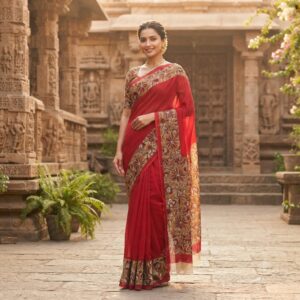 NEW ARRIVALS handblock print chiffon sarees(pink printed)