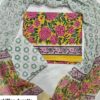 handblock print with chiffon dupatta (yellow pri)