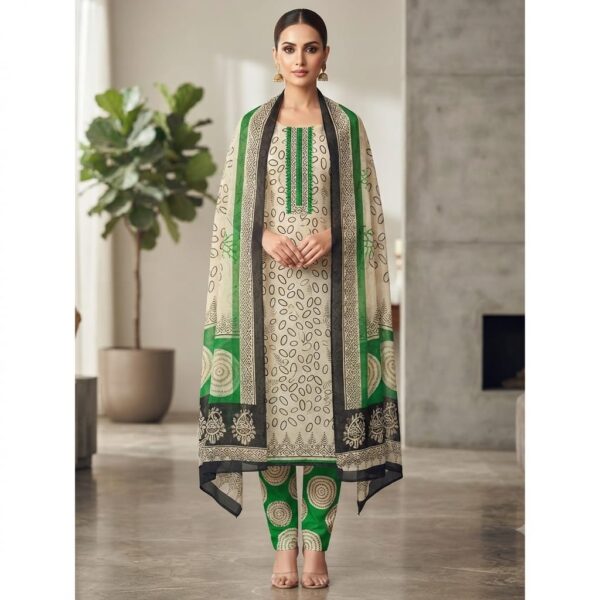 handblock print with chiffon dupatta (yellow floral printed 2)