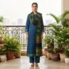 handblock print modal (blue floral printed)