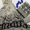 handblock print with chiffon dupatta (beige floral printed)