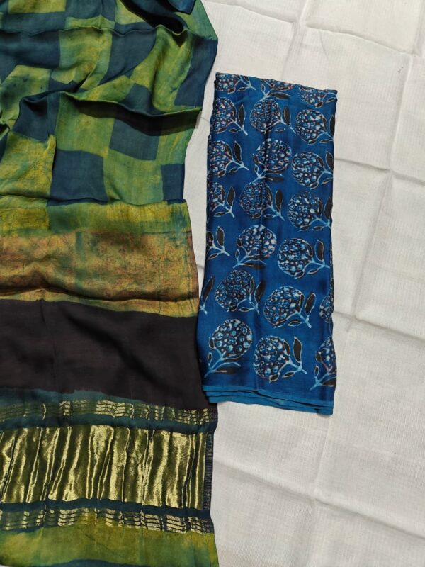 handblock print modal (blue floral printed)