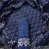 handblock print chanderi silk (green white printed)