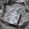 handblock print chanderi silk ( olive green)