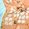 handblock print chiffon sarees(orange)